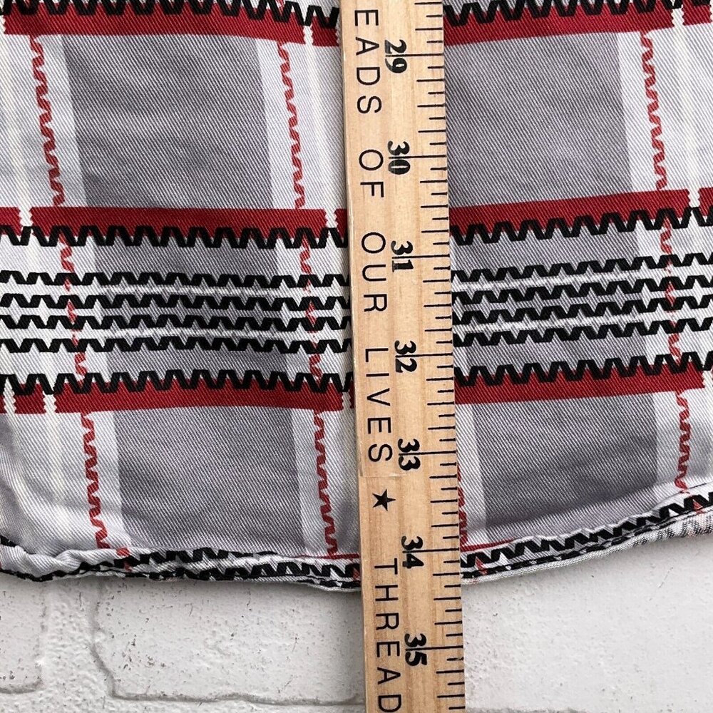 Classic Plaid Button-Down Shirt - Red, Black, and White - Picture 9 of 10
